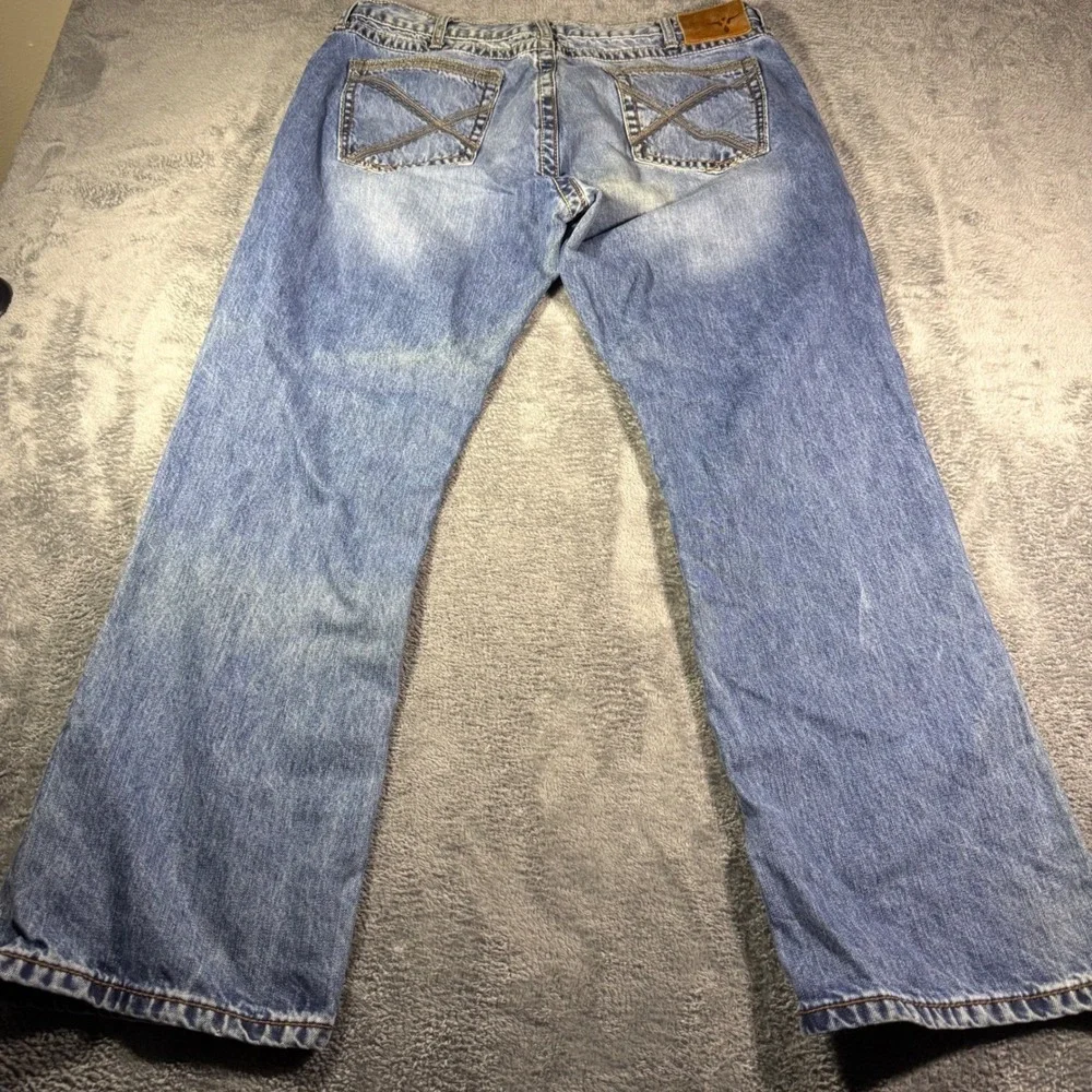 Wrangler 20X Mens Relaxed Fit Straight Leg Blue Denim Jeans Medium‎ Wash 38x30